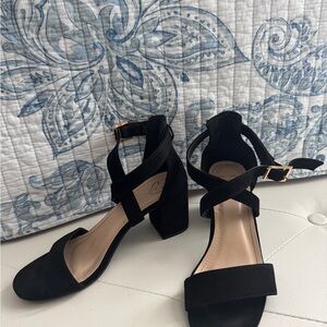 Windsor Black Block Heel Sandals
